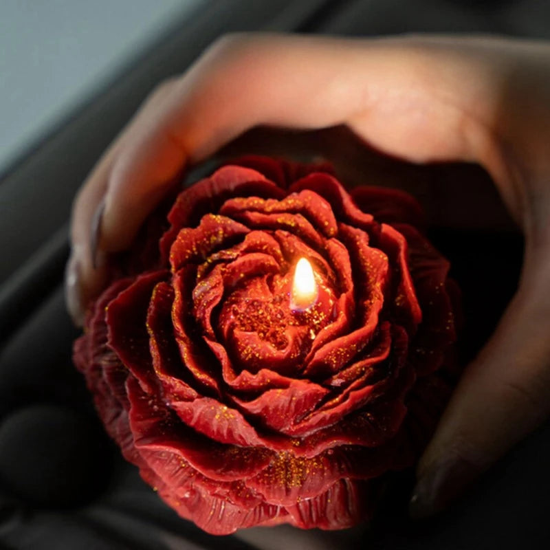 Rose Scented Low-Temperature Aromatherapy Candle for Couples Skin-Safe Valentine’s Day Gift Ideal for Romantic Date Nights