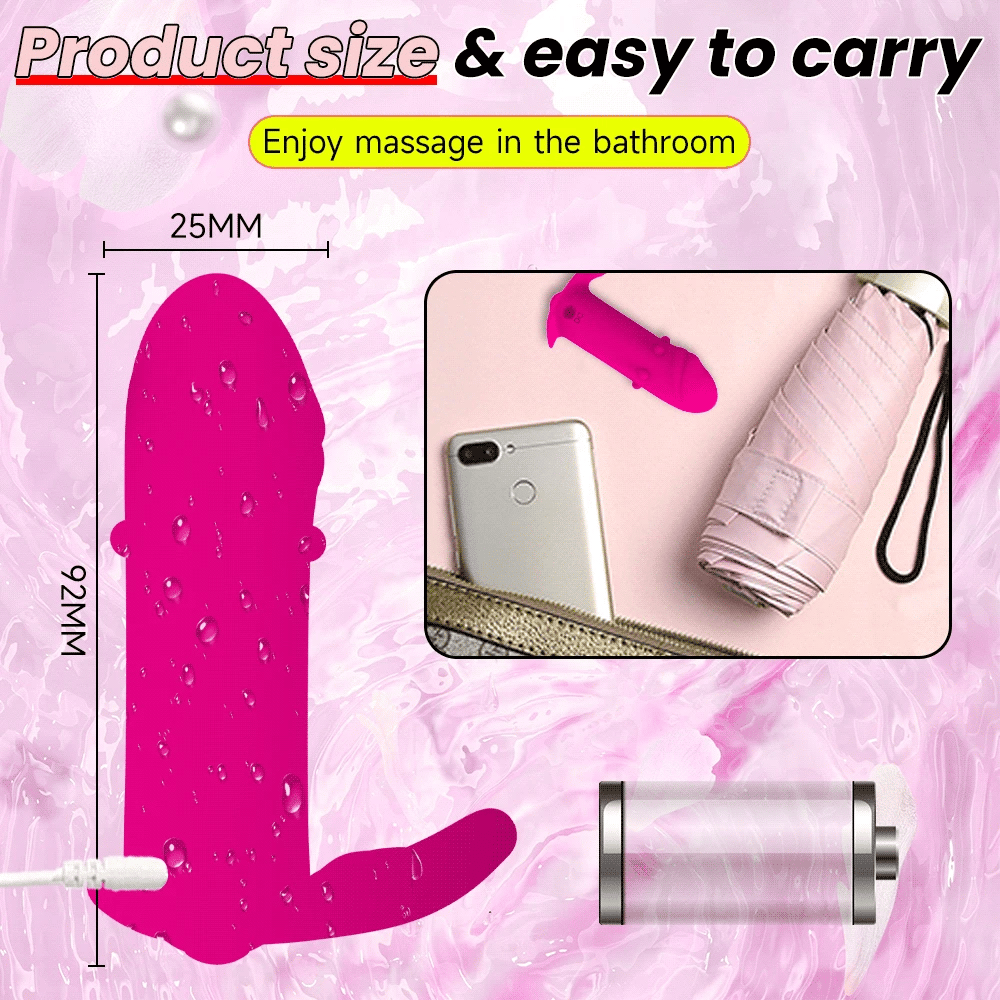 Consolador vibrador con control inalámbrico por aplicación, potente estimulador de clítoris y punto G, mini masajeador vaginal tipo bala, juguetes sexuales para adultos para mujeres.