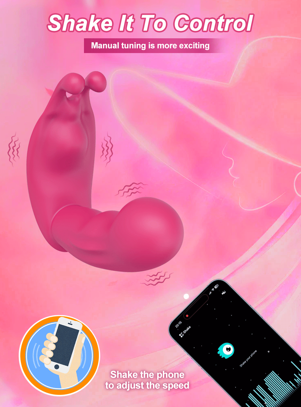Vibrador vaginal con control por Bluetooth para masturbación femenina, estimulador de clítoris, vibrador portátil, productos eróticos para adultos.