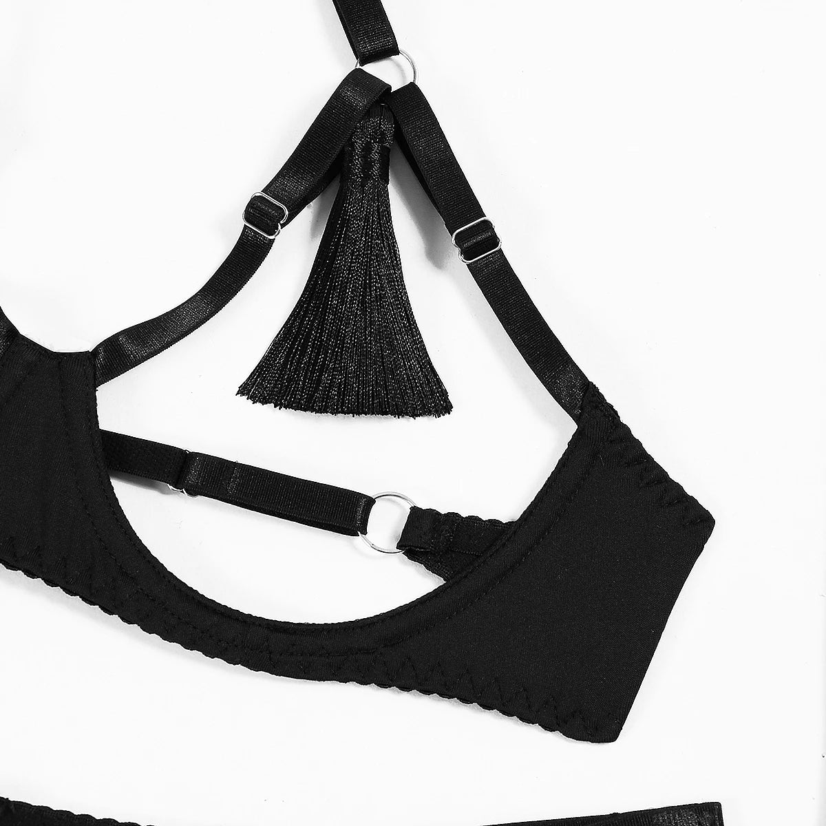 MUZISKAT Lencería sexy Conjunto de sujetador transparente Lencería erótica caliente Tanga Conjunto erótico sexy