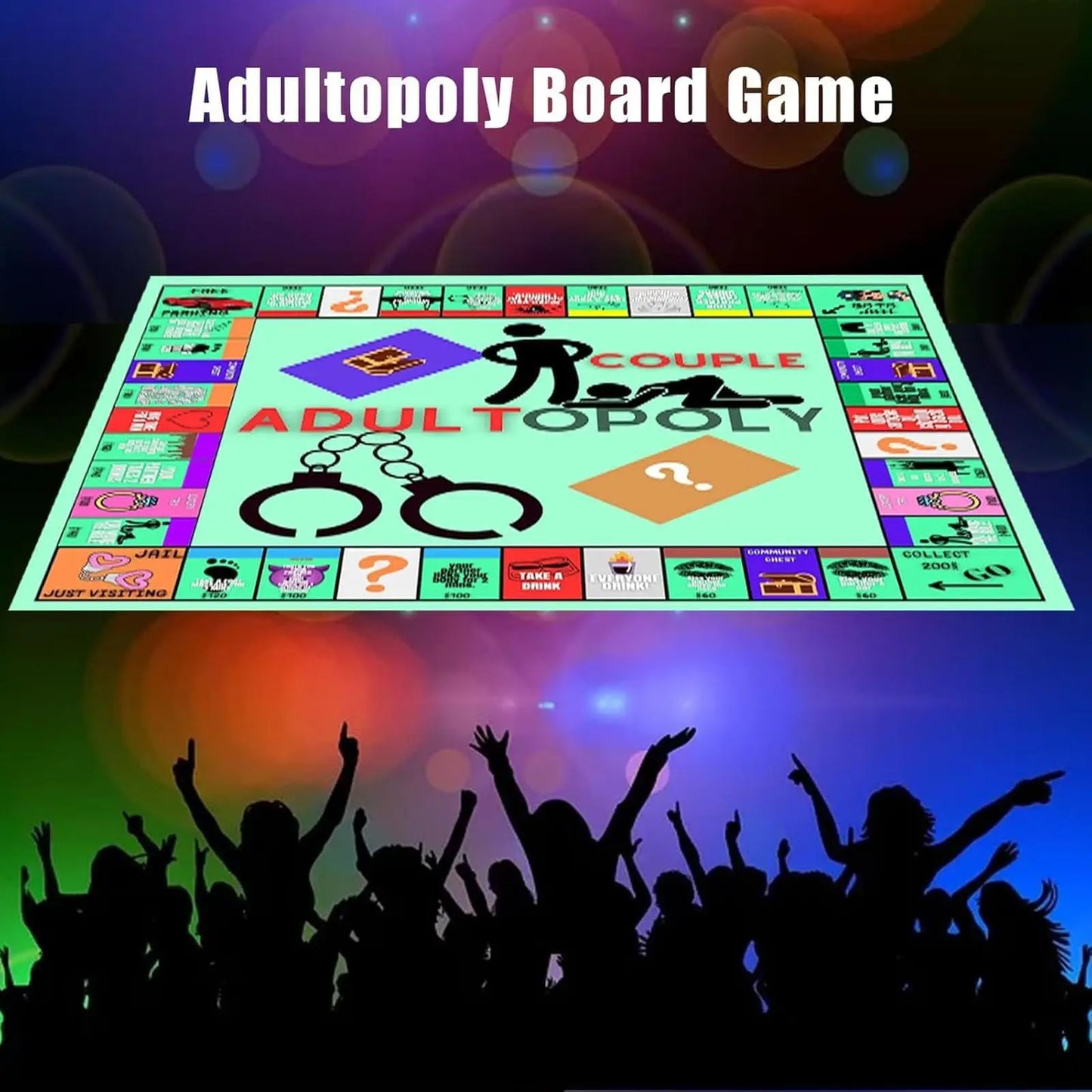 Couples Adultopoly Board Game For Sex Toys Date Night Couple Game Card Board Game Props For 1 Set Adults Sex Game Board