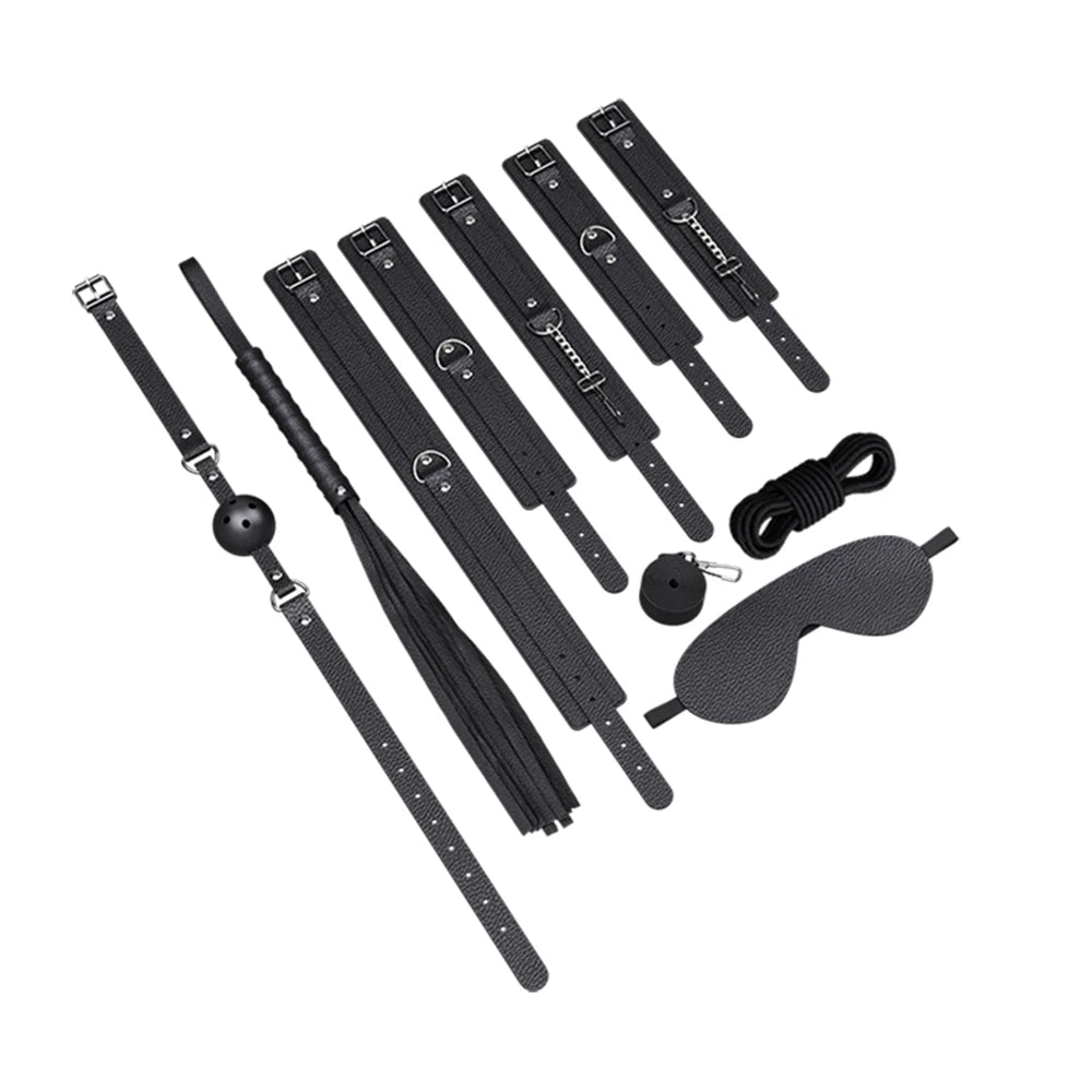 Kit de ataduras para cama con correas ajustables BDSM para parejas, esposas y tobilleras, juego de bondage SM, juguetes sexuales para adultos