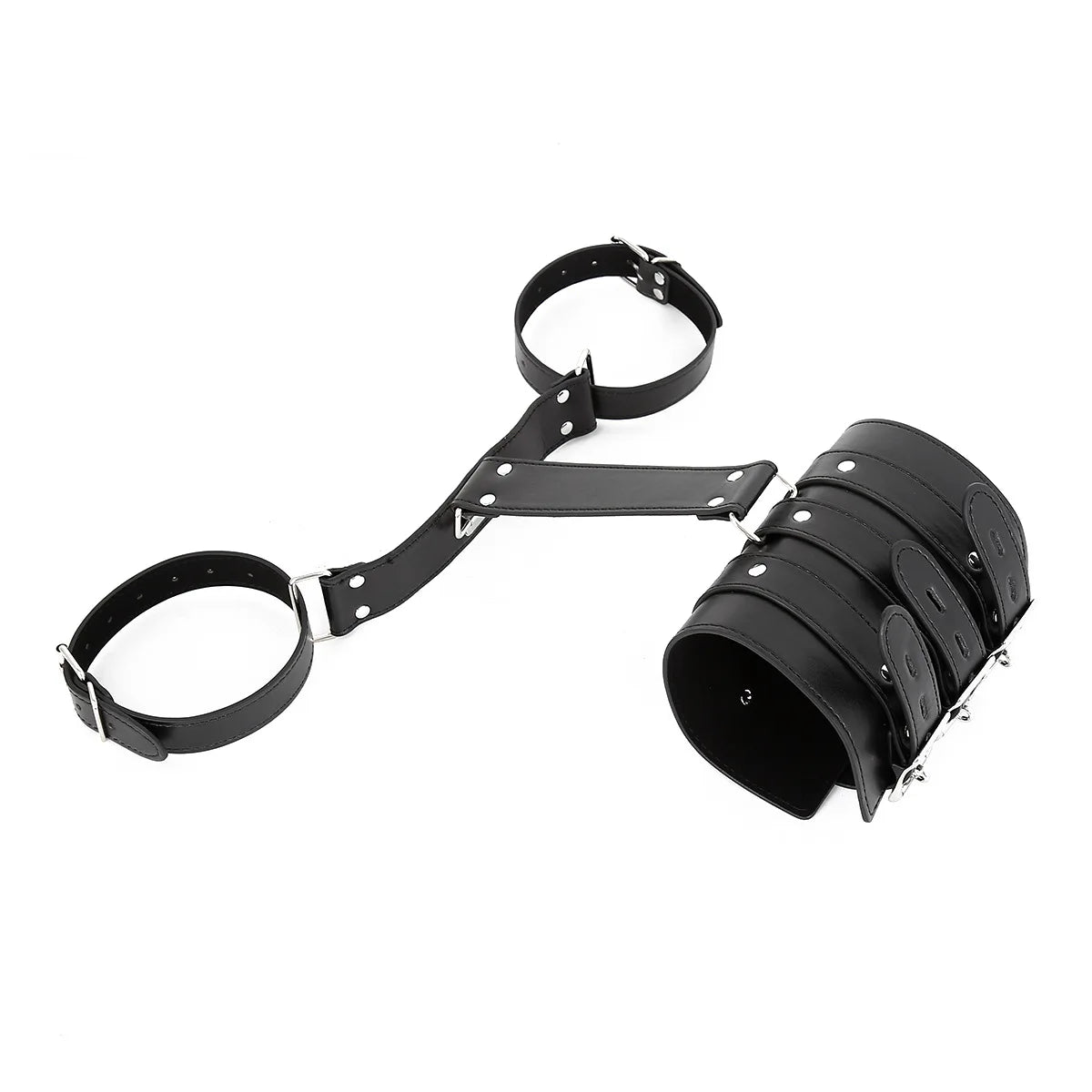 Esposas de cuero sintético para ataduras, productos para adultos, juegos sexuales, juguetes sexuales para mujeres y parejas.
