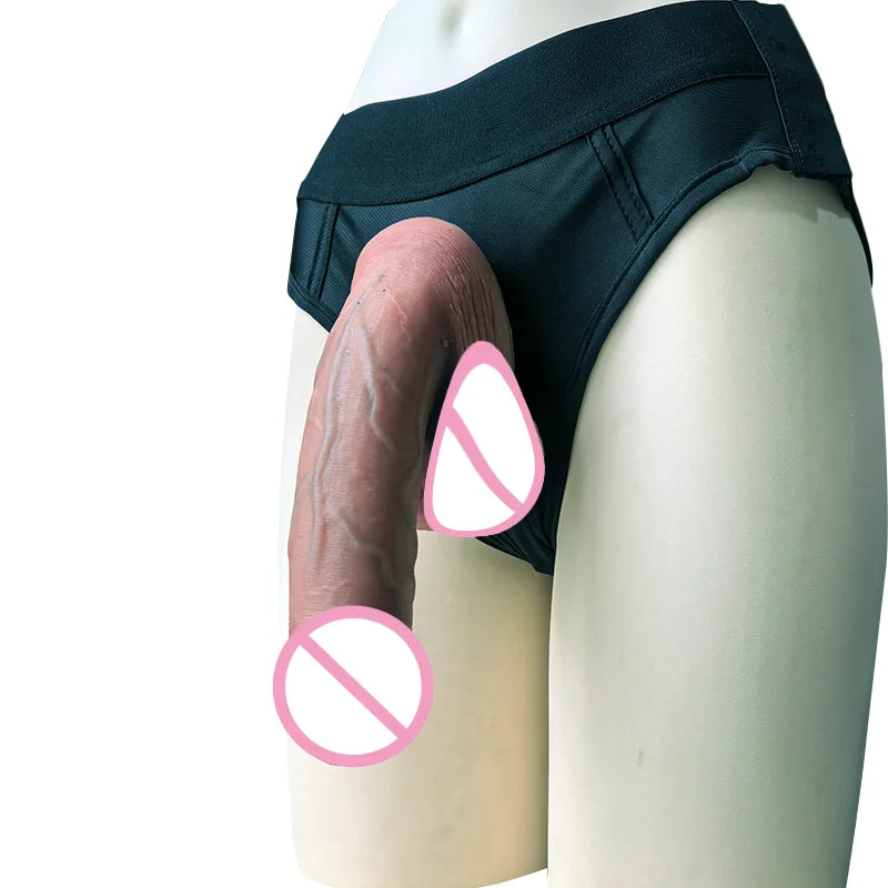 Superweicher Dildo, stressabbauendes Sexspielzeug in Form einer Figur, tragbarer künstlicher Penis von Frau zu Mann oder von Mann zu Groß, Coup