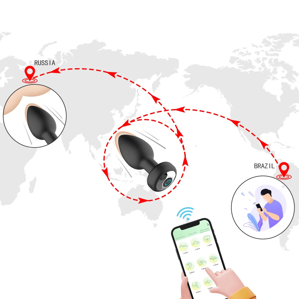 Vibrierender Analvibrator für Männer, 10 Vibrationen, kabellose Steuerung, Butt Plug, Sexspielzeug für Paare, Prostatamassagegerät, Produkte für Erwachsene und Schwule