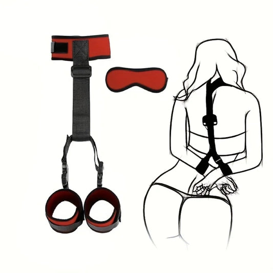 Kits de juguetes sexuales BDSM para adultos, juegos eróticos, máscara de bondage, esposas de plumas, esposas de tobillo y ataduras para parejas, accesorios sexuales para mayores de 18 años.