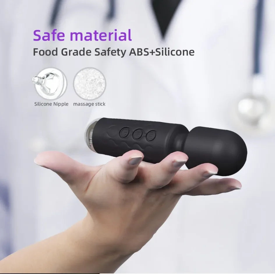 Vibrador AV potente de 20 velocidades para mujeres, estimulador de clítoris, punto G y pezón, varita mágica, consolador, masturbación femenina, juguetes sexuales para adultos.