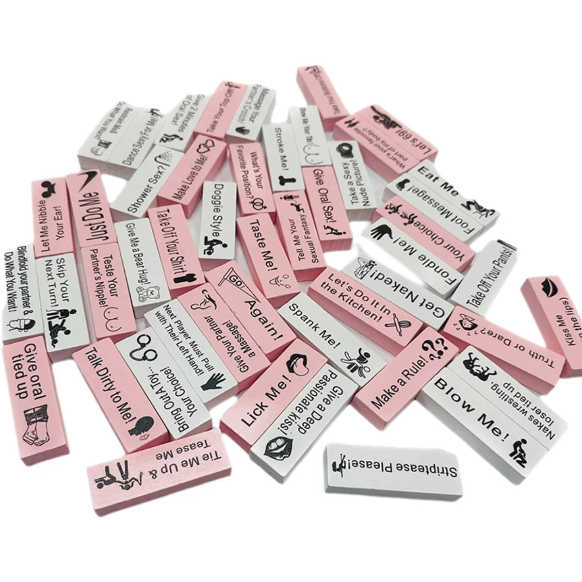 Juego de bloques sexuales de 48 piezas para adultos, juguetes sexuales, torre de bloques de madera, juego de parejas, San Valentín, juegos de apilamiento, producto SM