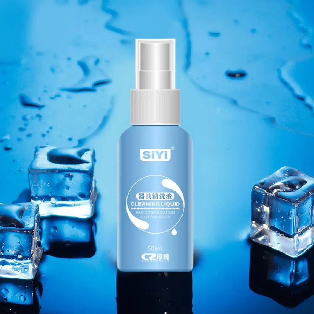 Limpiador antibacteriano de juguetes sexuales de 50 ml, líquido desinfectante para vibradores, botella de spray de limpieza segura para productos sexuales, esterilización.