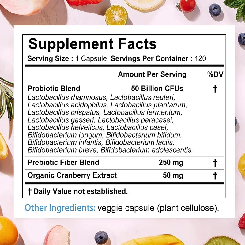 Probiótico para mujeres: mejora la salud intestinal, mejora la digestión y alivia la hinchazón y los gases.
