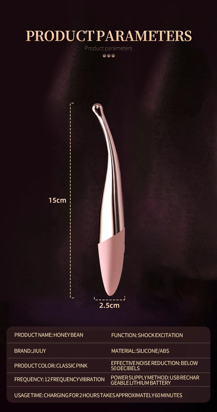 Vibrador de punto G para mujeres con estimulación magnética de miel, vibrador ultrasónico multifrecuencia con carga para mujeres.