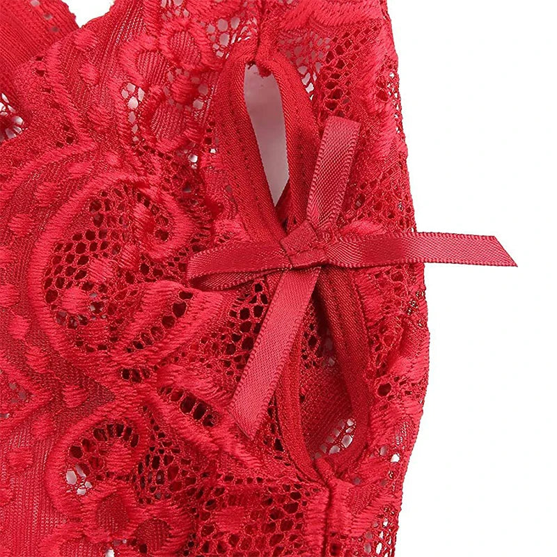 Lencería transparente para mujer, ropa interior erótica súper sexy, pijamas sexuales sin entrepierna, pijamas de encaje pornográficos, body, atuendo sexy