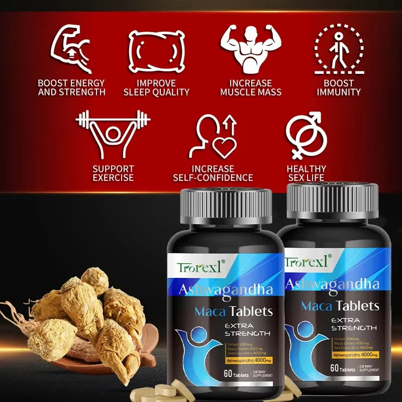 Suplemento para la mejora masculina, energizante para la salud reproductiva, pastillas para el aumento de masa muscular masculina, tabletas para la resistencia.
