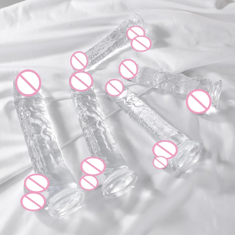 Consolador realista con ventosa para mujer, juguete sexual para adultos, masturbación anal vaginal, pene, consolador