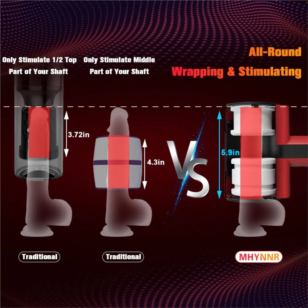 Masturbador masculino, juguetes sexuales para adultos para hombres, máquina sexual automática de empuje, vibrador giratorio para mamadas, masturbador, vibrador para pene.