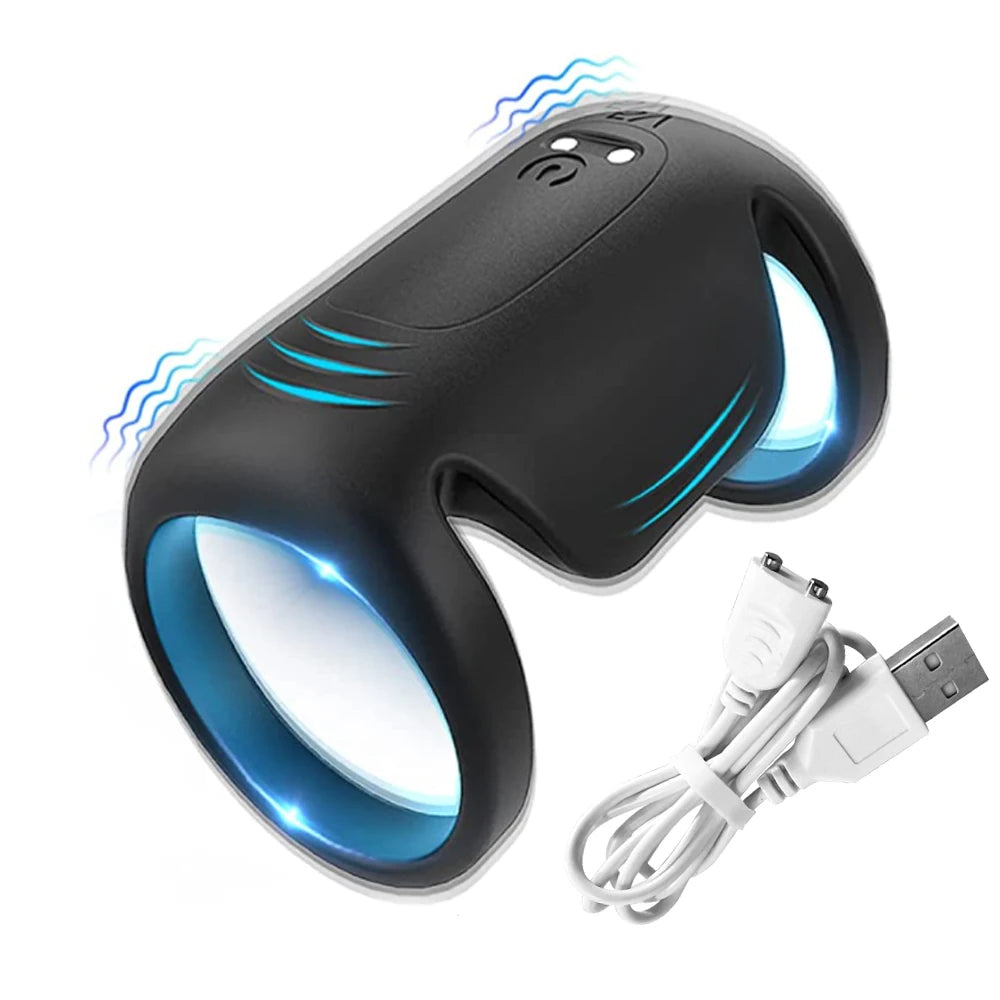 Vibrador de próstata 4 en 1 para parejas, anillo vibrador premium y bolas, juguetes sexuales para hombres.