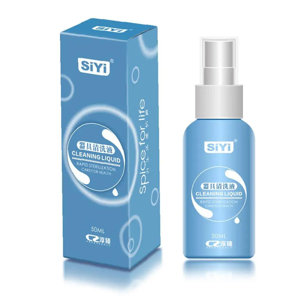 Limpiador antibacteriano de juguetes sexuales de 50 ml, líquido desinfectante para vibradores, botella de spray de limpieza segura para productos sexuales, esterilización.
