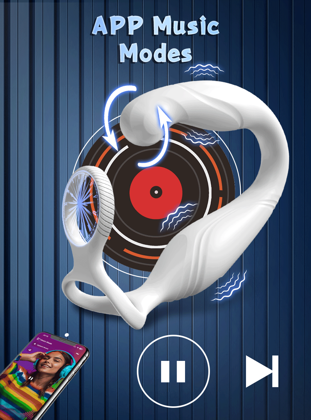 Männliches Sexspielzeug, rotierender Vibrator für Männer, Prostata-Massagegerät, Doppel-Penisring, Penisringe, Anal-Vibrator, Anal-Plug, Anal-Spielzeug für Männer