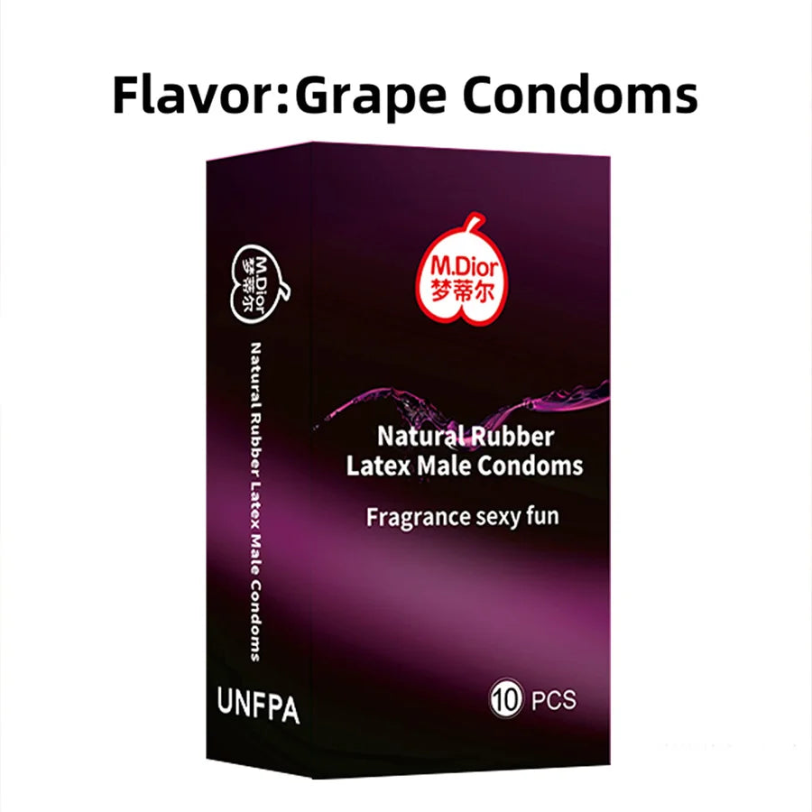 10 condones masculinos de látex natural lubricado premium para anticoncepción y protección contra infecciones de transmisión sexual (ITS). Condones ultrafinos para hombres.