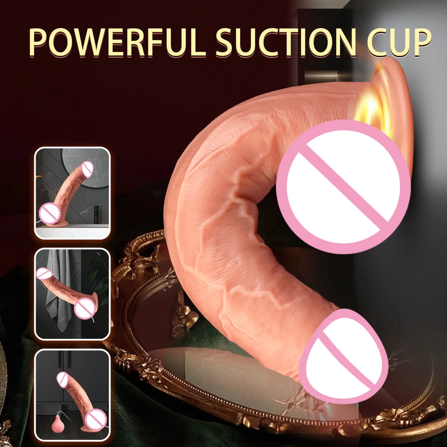 Consolador eyaculador realista para mujer, masturbador masculino, vaginal, anal, juguetes sexuales para adultos, pene rociado con agua