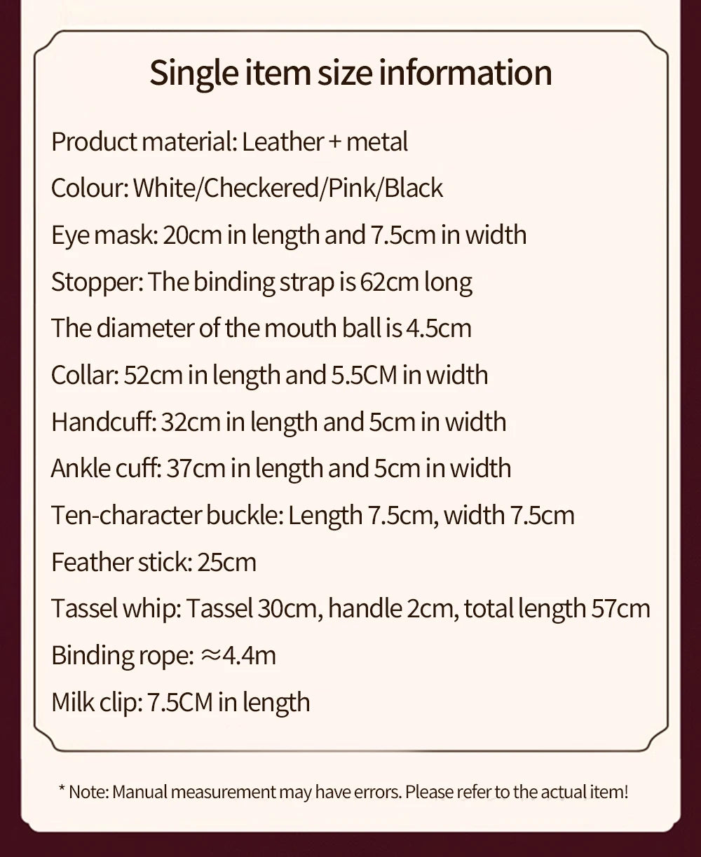 BDSM Bondage Set Restraint Erwachsene Spiel Handschellen Halsband Handgelenk Mundknebel Strap Fetisch SM Sexspielzeug für Frauen Paare Produkt