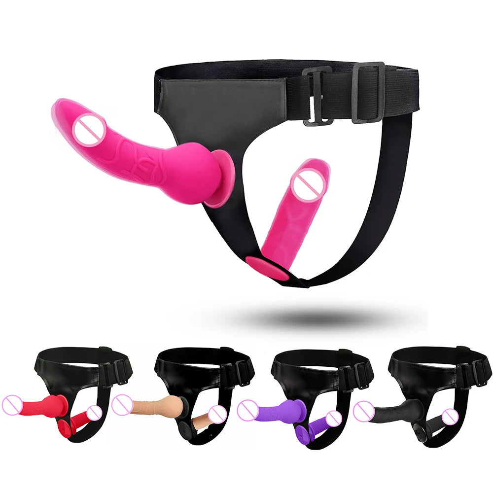 Doppelter Strapon-Dildo, doppelte Penetration, Penis mit Gürtel, Sexgeschirr mit doppeltem Penis für Erwachsene, Sexy You für Frauen, Lesben