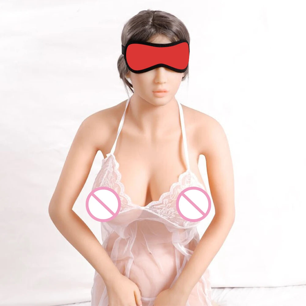 Kits de juguetes sexuales BDSM para adultos, juegos eróticos, máscara de bondage, esposas de plumas, esposas de tobillo y ataduras para parejas, accesorios sexuales para mayores de 18 años.