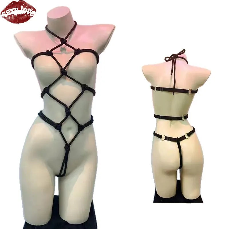 Conjunto de ataduras BDSM sexys para hombres y mujeres, productos eróticos para adultos, tentadores y eróticos.