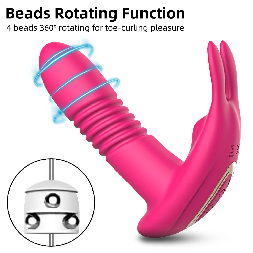 Vibrador vaginal con control por Bluetooth para masturbación femenina, estimulador de clítoris, vibrador portátil, productos eróticos para adultos.