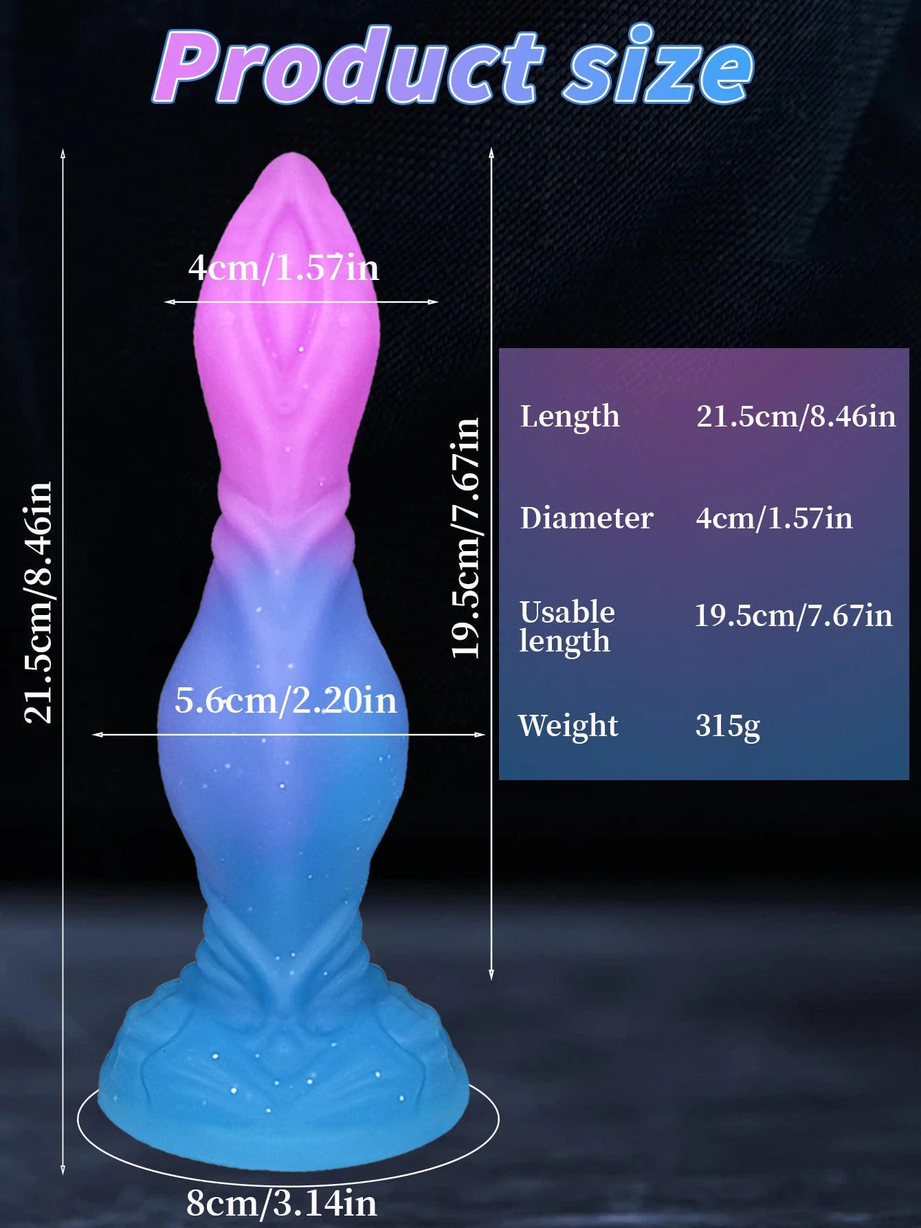 8,46 Zoll Monsterdildo für Frauen und Männer, realistischer Dildo mit Saugnapf, Vaginalmassage, Analdildo, großer Schwanz, Anal-Buttplug, Sexspielzeug