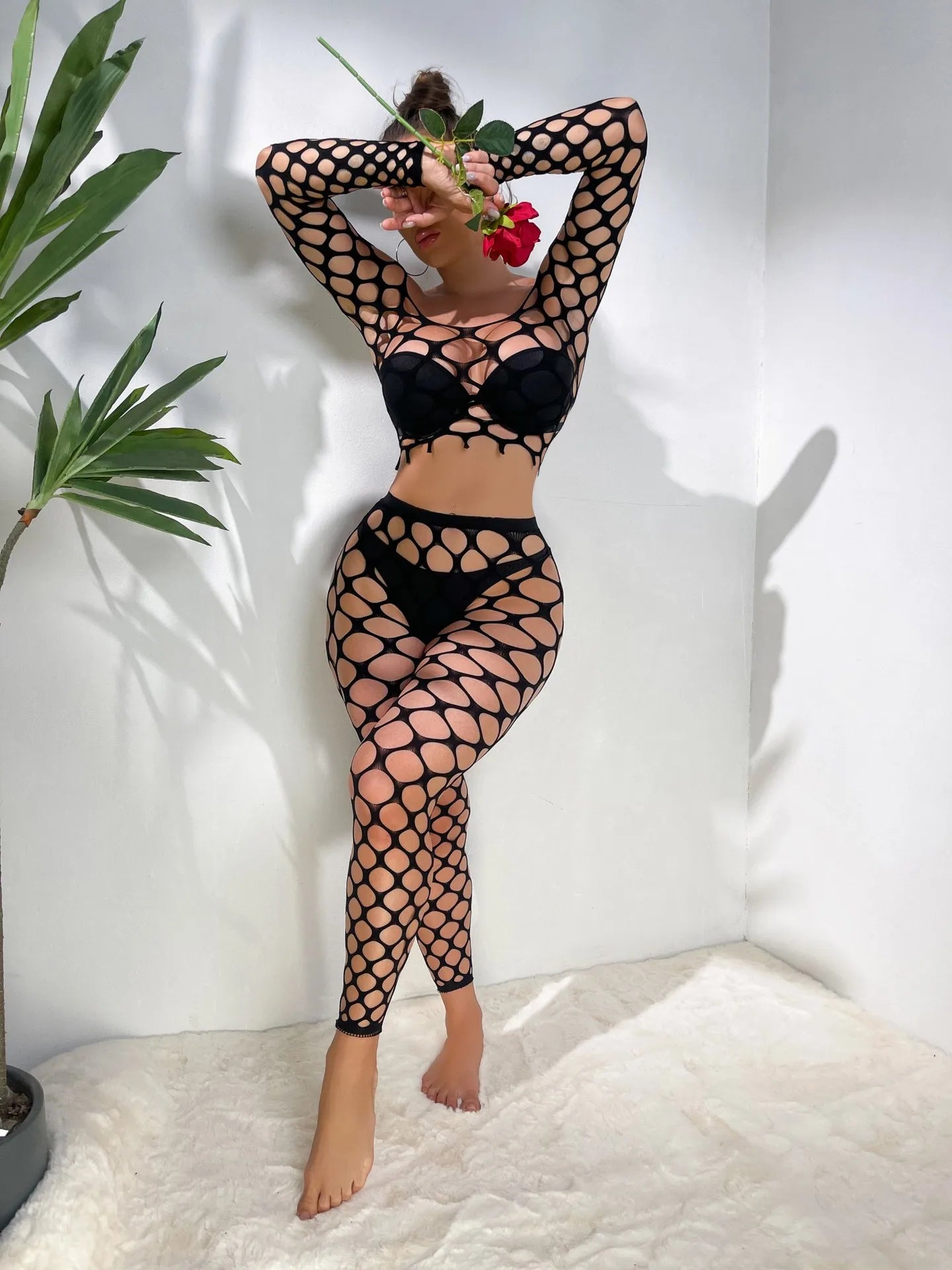 Conjunto de bikini de malla de verano para mujer, traje de baño sexy con efecto push up, 2 piezas