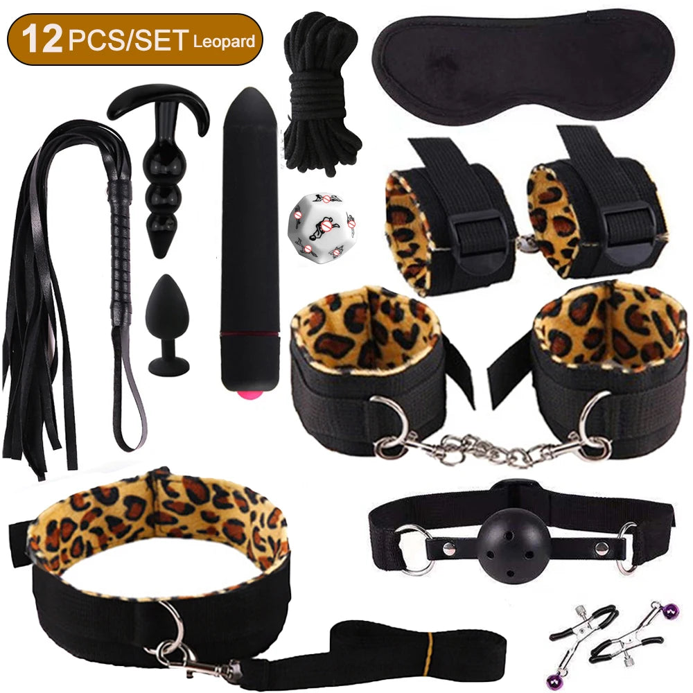 Kits sexys BDSM, peluches, bondage, esposas, juegos sexuales, látigo, mordaza, juguetes para adultos, accesorios exóticos, juguetes sexuales para parejas