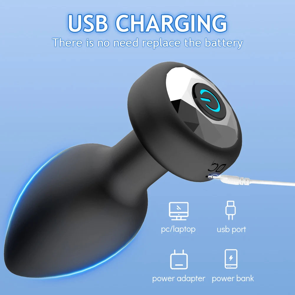 Vibrierender Analvibrator für Männer, 10 Vibrationen, kabellose Steuerung, Butt Plug, Sexspielzeug für Paare, Prostatamassagegerät, Produkte für Erwachsene und Schwule