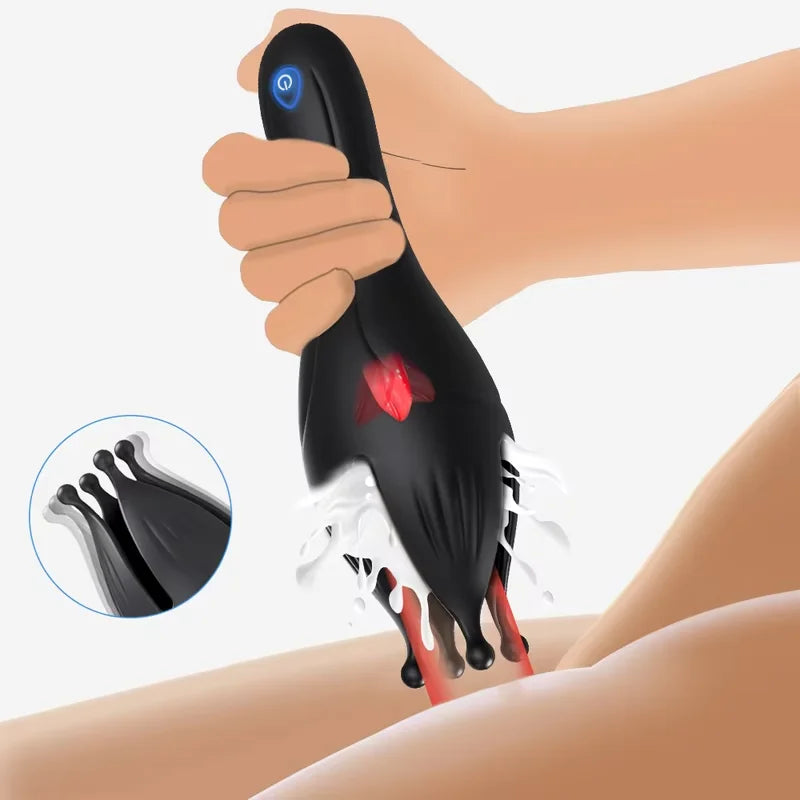 Masturbador masculino, juguetes sexuales para hombres, 10 potentes vibradores de entrenamiento de pene para hombres, masturbadores, juguetes sexuales, envoltura de entrenamiento 360