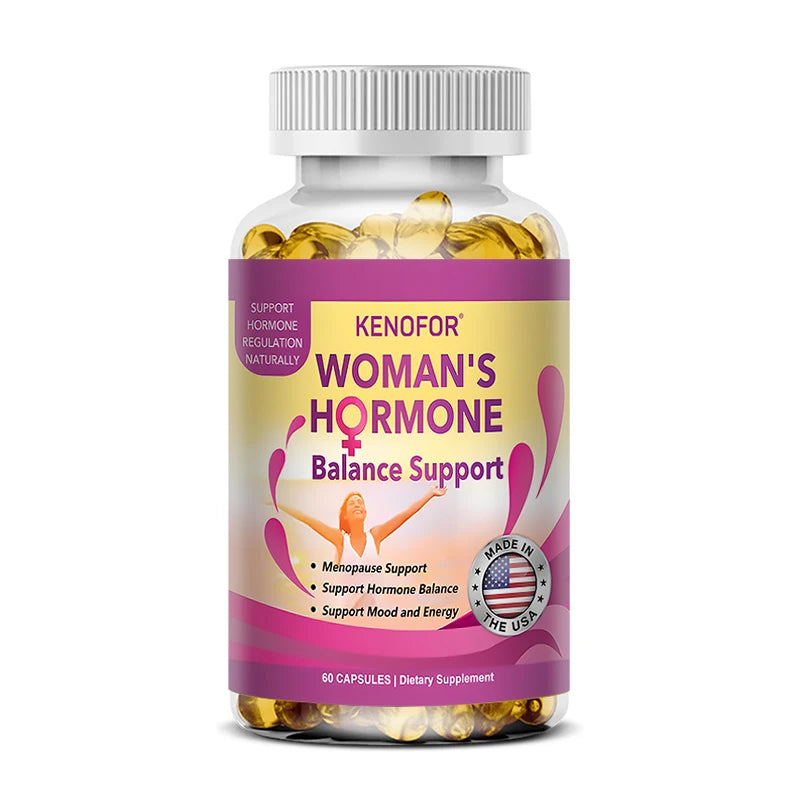 Kenofor Women's Health Balance Supplement, enthält Sojaflavonoide, hilft, die Stimmung zu regulieren und die Energie während der Wechseljahre zu verbessern