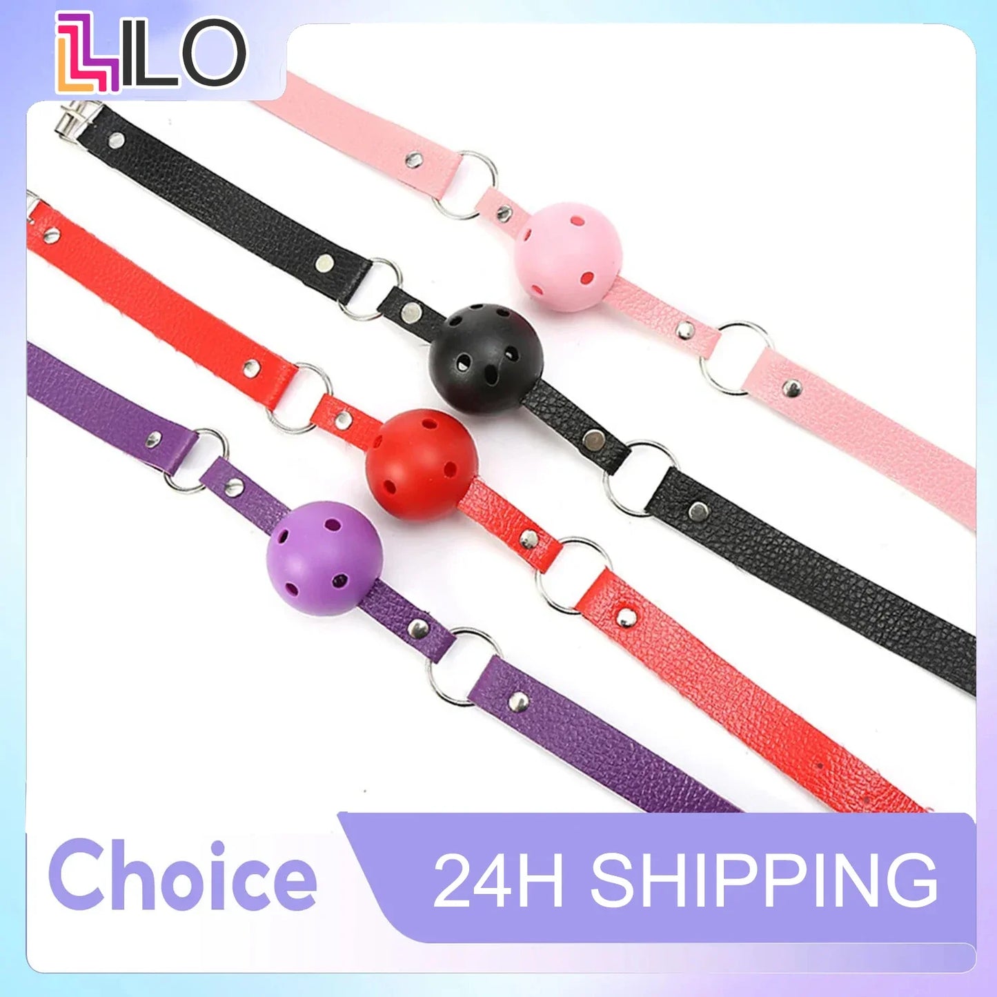 Mordaza de boca ajustable BDSM, bola de cuero sintético para adultos, juego de rol fetiche, accesorios para parejas, juguetes sexuales de bondage