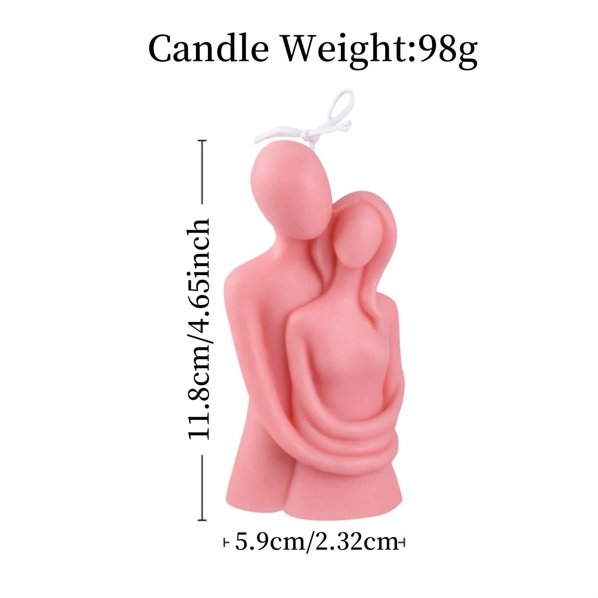 3D Embracing Men Women Scented Candle Simple Couple Lover Body Soy Wax Aroma Candle Home Wedding Supplies Unique Festive Gifts