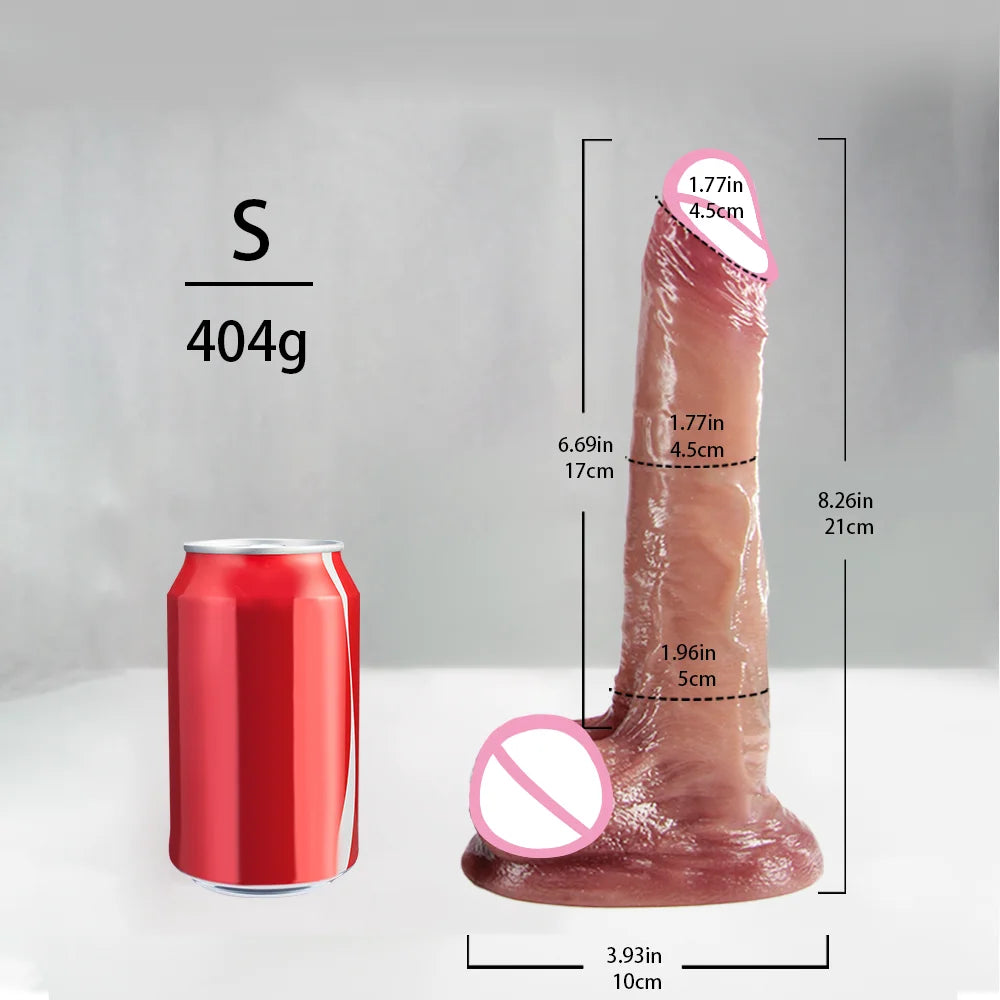 Consolador realista suave para hombres, con prepucio deslizante, masturbador anal y vaginal para mujeres, juguetes sexuales para estimular el orgasmo.