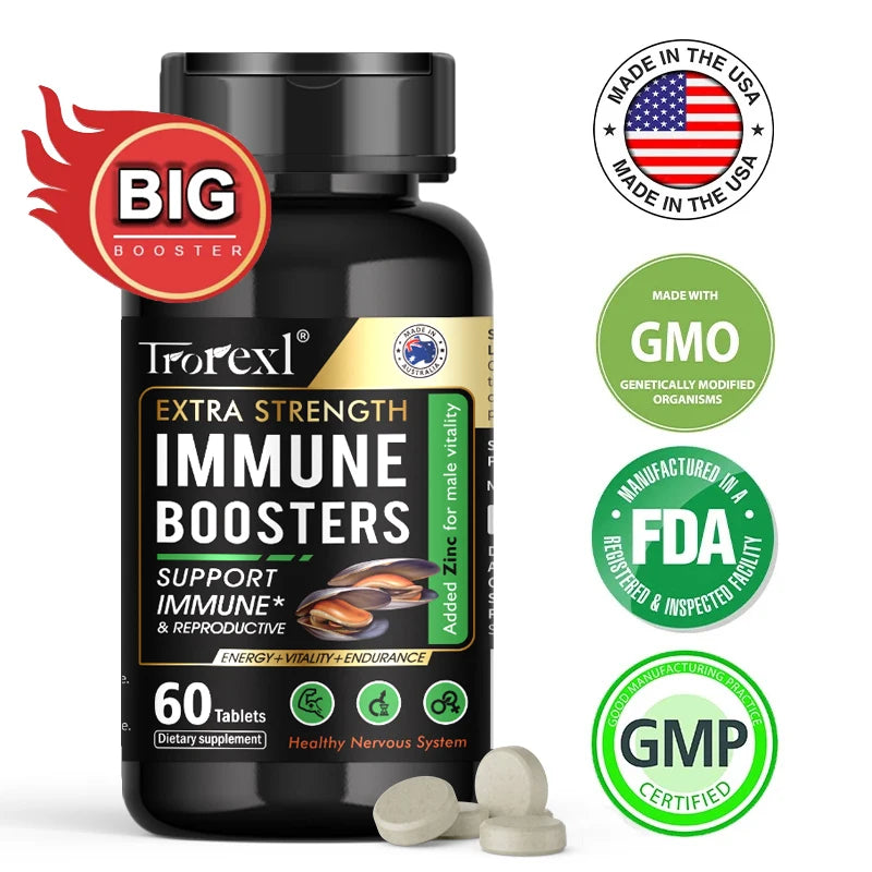 Testosteron-Booster für Männer, Potenzmittel, Steigerung von Energie und Ausdauer, Nahrungsergänzungsmittel für Muskelwachstum, Austern-Maca-Ginseng