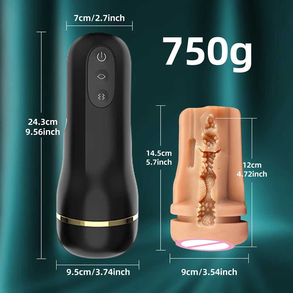 Männlicher Masturbator Cup Sexspielzeug für Männer Realistischer Taschenmuschi-Vibrator Erwachsenenbedarf Lebensechte Vagina-Textur Penis-Stimulator
