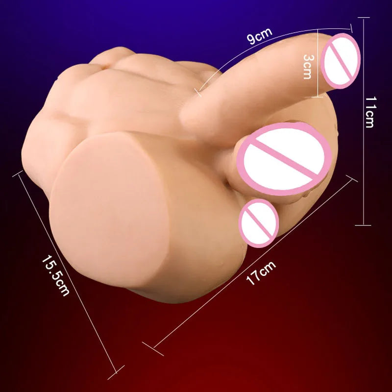 18 Männliche Masturbationswerkzeuge Arschpuppenspielzeug für Männer Taschenmuschi Sexpuppenporno im echten Anusloch Männerhintern mit sexuellem Penisdildo