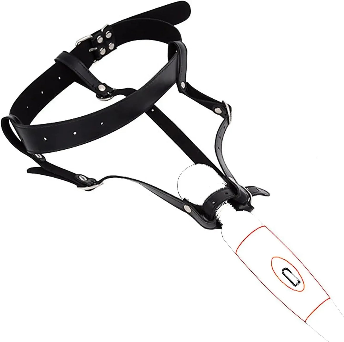 Soporte para vibrador BDSM, vibrador de bondage, juguetes sexuales de cuero, arnés con correa, cinturón de castidad para orgasmos forzados, para juegos de adultos.