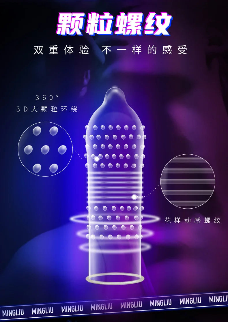 24 Stück Passion Kondome Ice Fire Feeling Penishüllen Ultradünne, dauerhafte Kondome Empfängnisverhütung Erotikartikel für Paare Sexshop