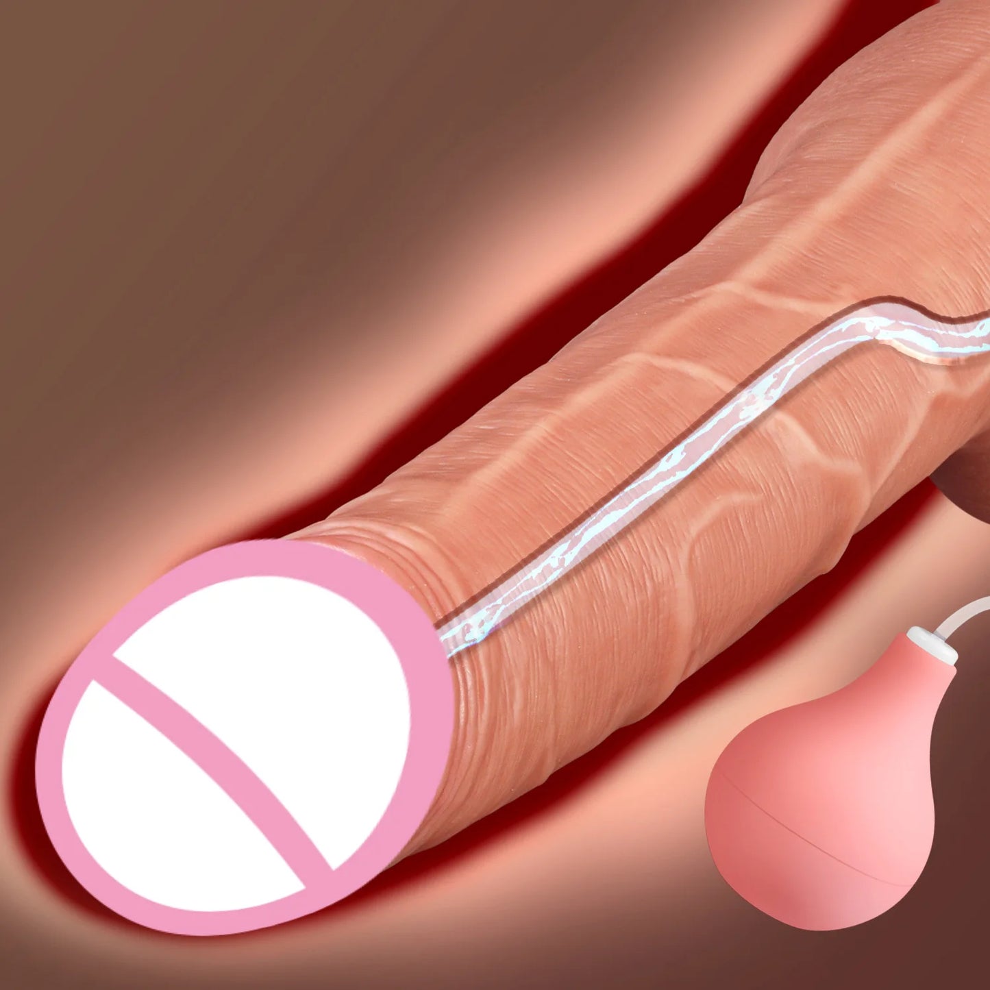 Consolador eyaculador realista para mujer, masturbador masculino, vaginal, anal, juguetes sexuales para adultos, pene rociado con agua