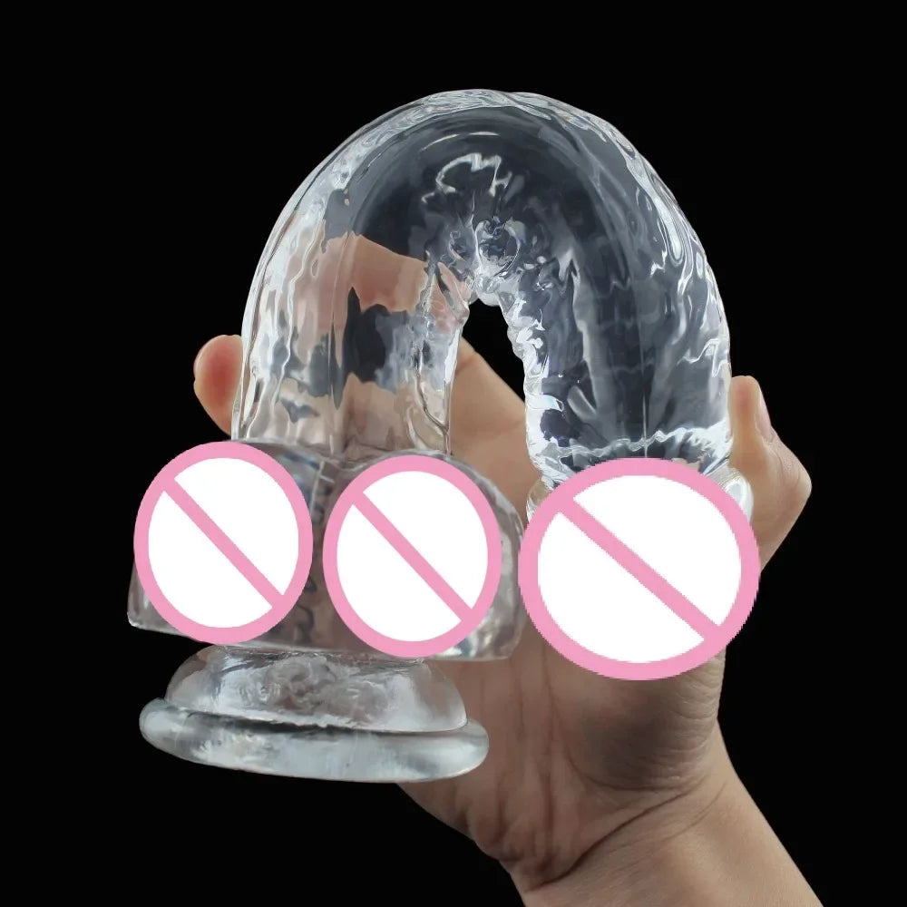 Consolador realista con ventosa para mujer, juguete sexual para adultos, masturbación anal vaginal, pene, consolador