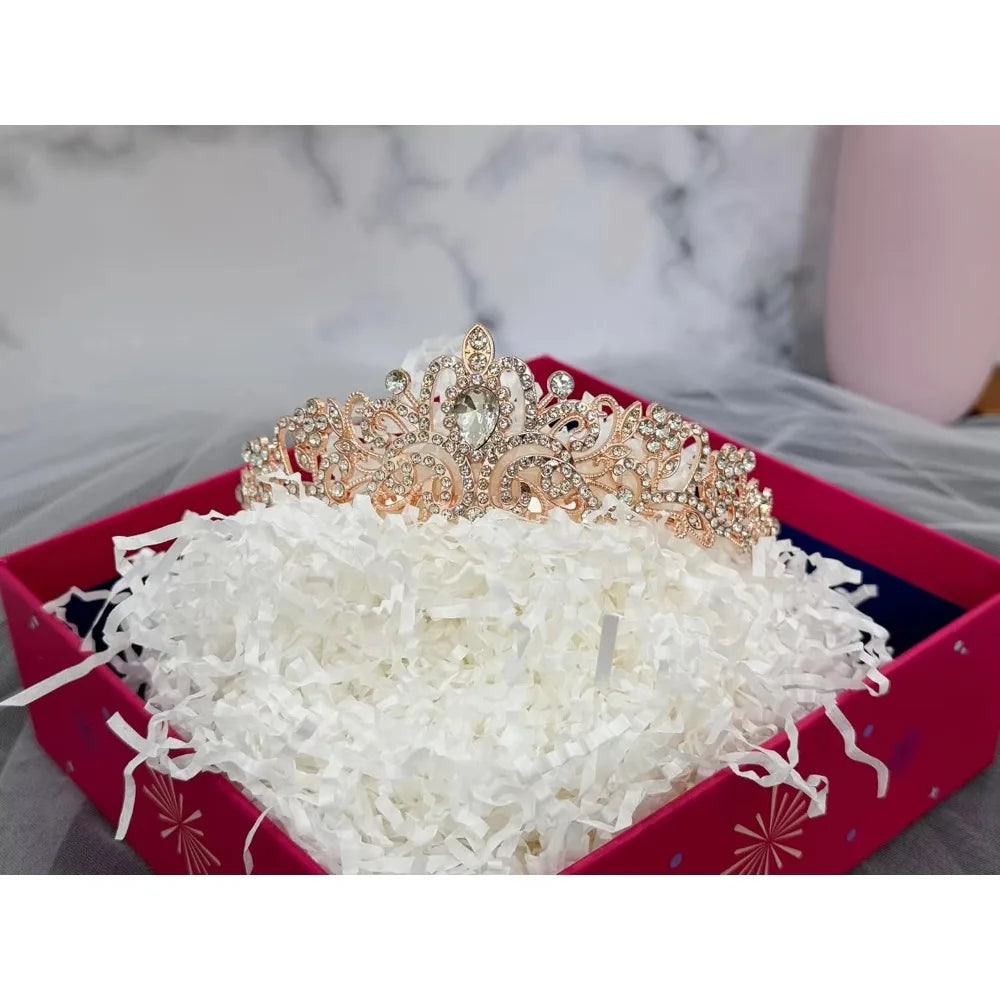 3 Pcs Bachelorette Party Decorations Bridal Shower Crown Bride to Be Sash&Veil for Women Bachelorette Party Gifts