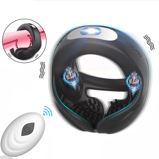 Vibrierender Penisring, Penisring, Sexspielzeug für Männer, Paare, Verzögerung der Ejakulation, Keuschheit, Hoden, Massagegerät, Penisvibratoren für Erwachsene ab 18 Jahren