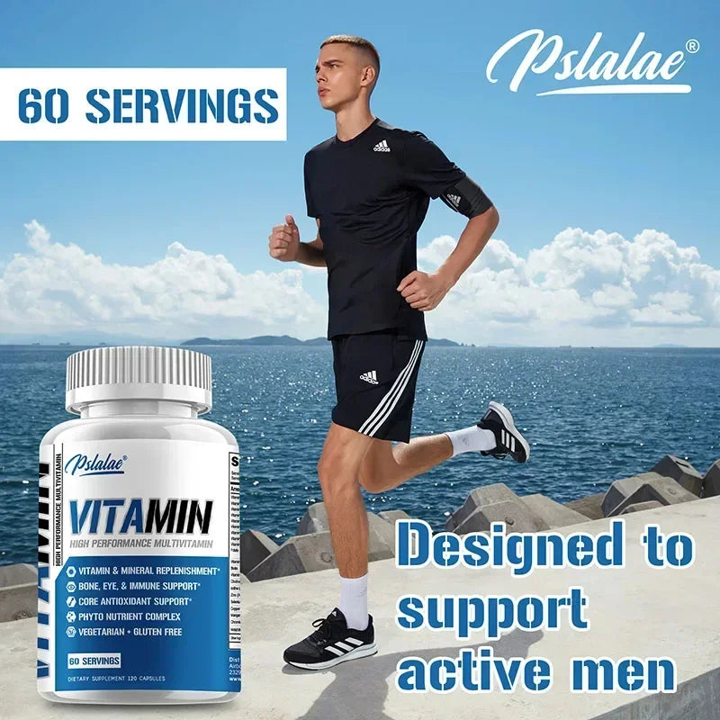 Multivitamínico para hombres mayores de 50 años: fórmula de alta potencia para la salud cerebral, ocular y cardíaca.