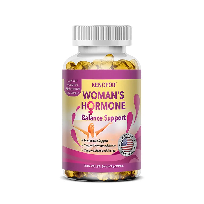 Kenofor Women's Health Balance Supplement, enthält Sojaflavonoide, hilft, die Stimmung zu regulieren und die Energie während der Wechseljahre zu verbessern