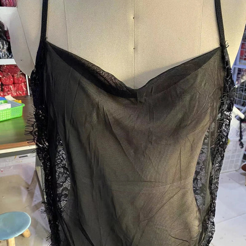 Große Größe Sexy Nachthemd Sex Anzug Spitze Perspektive Fett Sexy Sex Unterwäsche Sexy Dessous Sex Tols für Mädchen Plus Größe Dessous